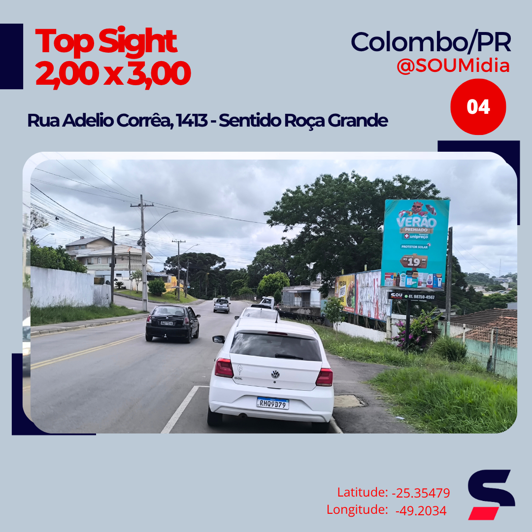 Painel SM-004 / SM-005 — Rua Adélio Corrêa, 1413