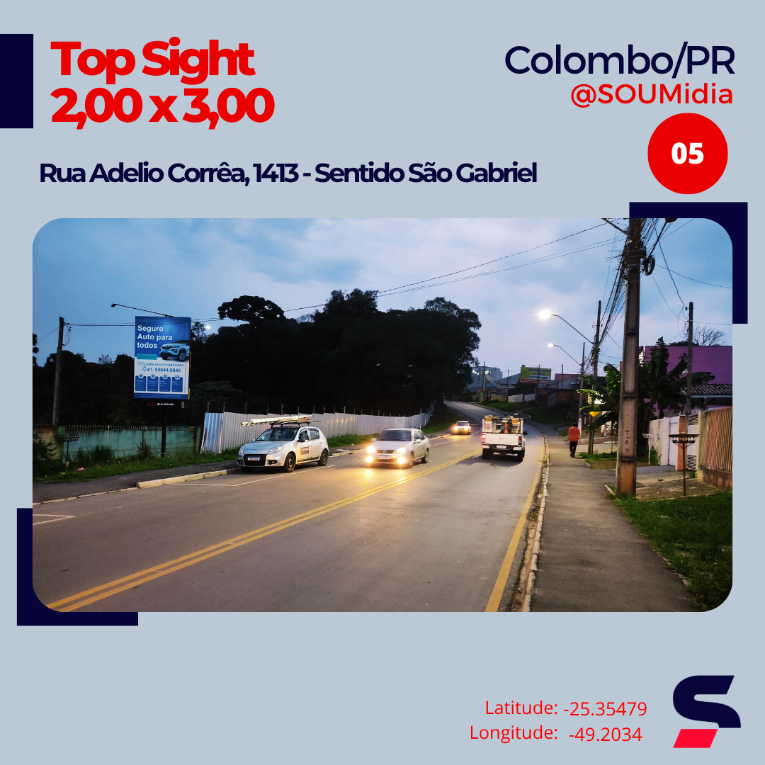 Painel SM-004 / SM-005 — Rua Adélio Corrêa, 1413