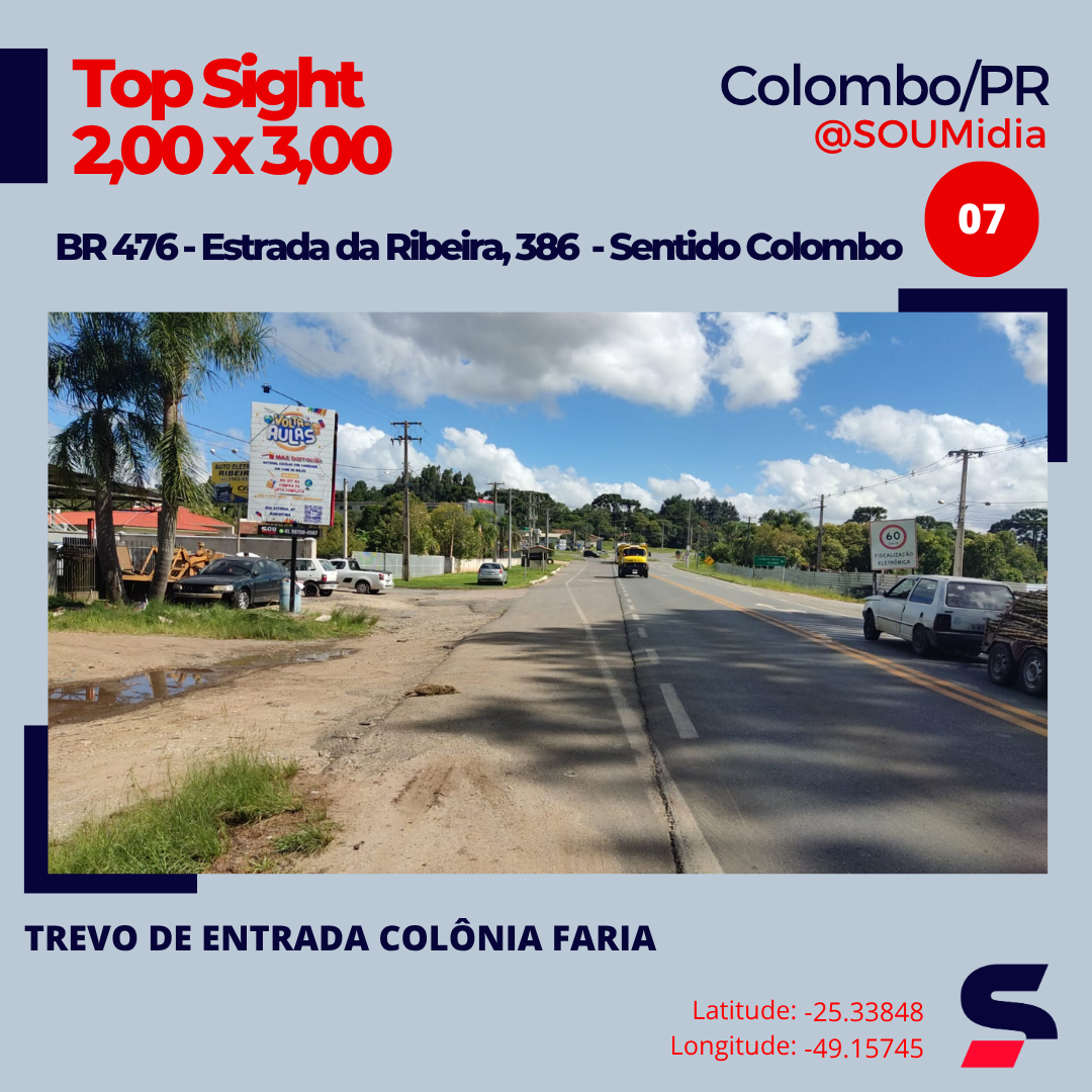 Painel SM-006 / SM-007 — BR 476 - Estrada da Ribeira, 386