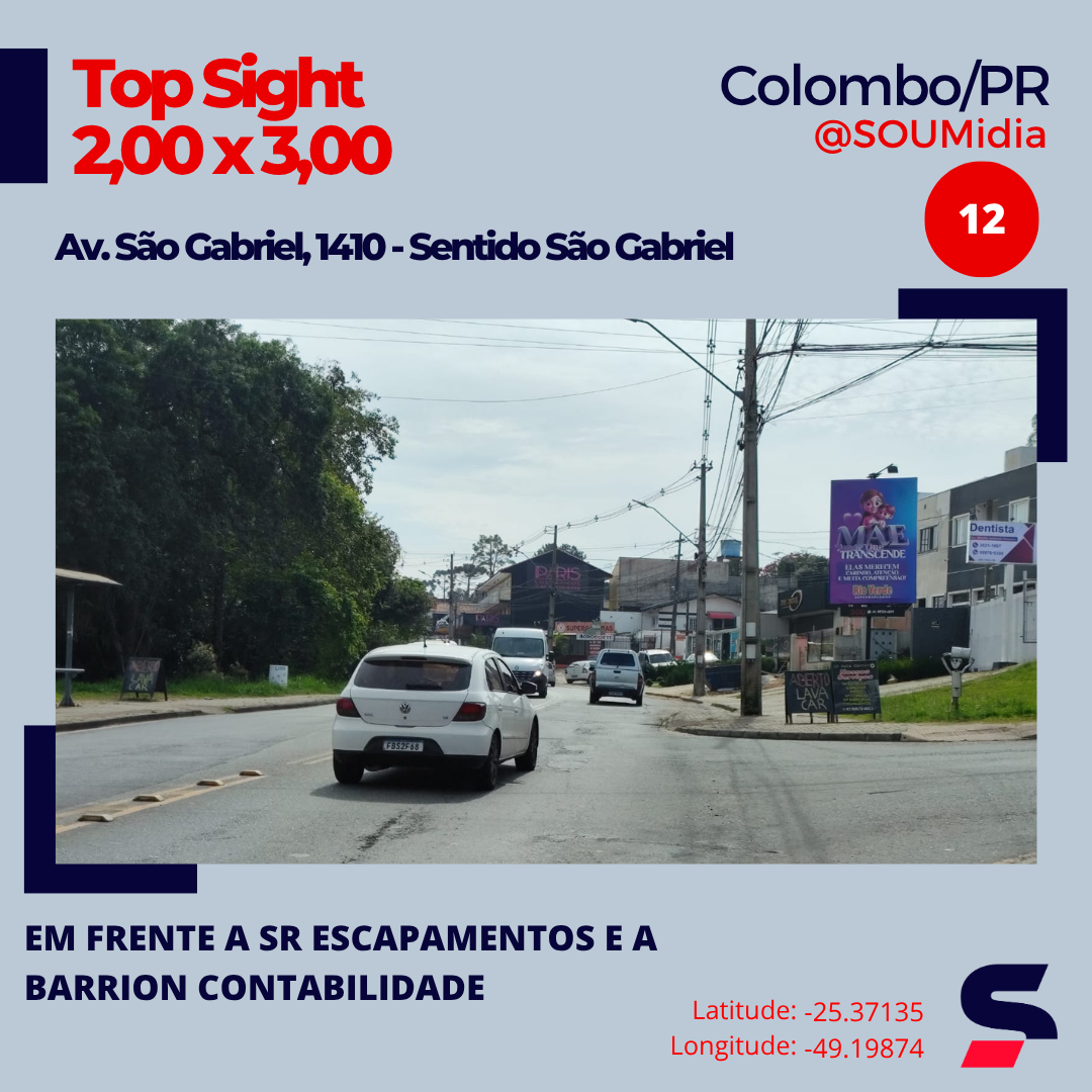 Painel SM-012 / SM-013 — Av. São Gabriel, 1410