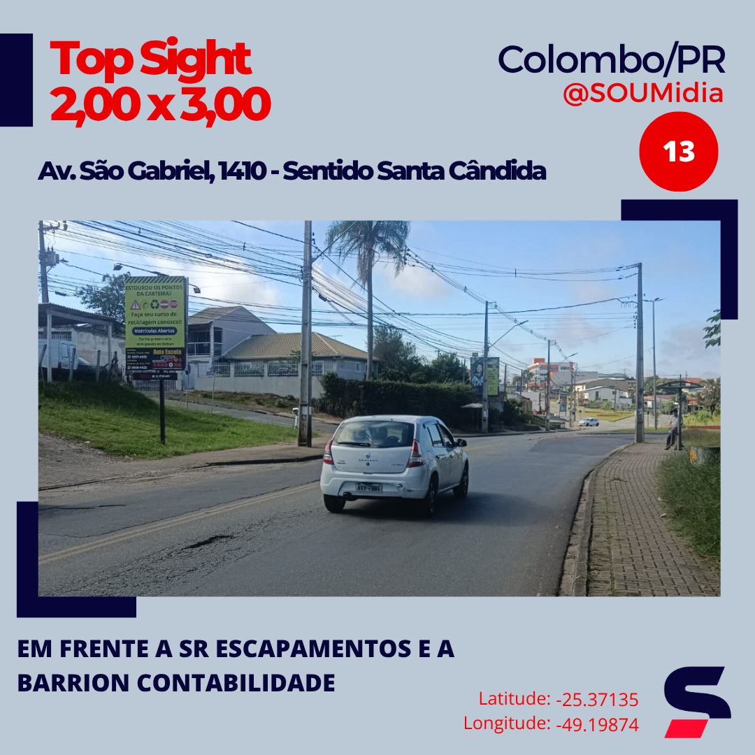 Painel SM-012 / SM-013 — Av. São Gabriel, 1410