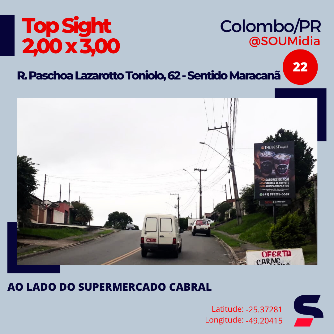 Painel SM-022 / SM-023 — R. Paschoa Lazarotto Toniolo, 62