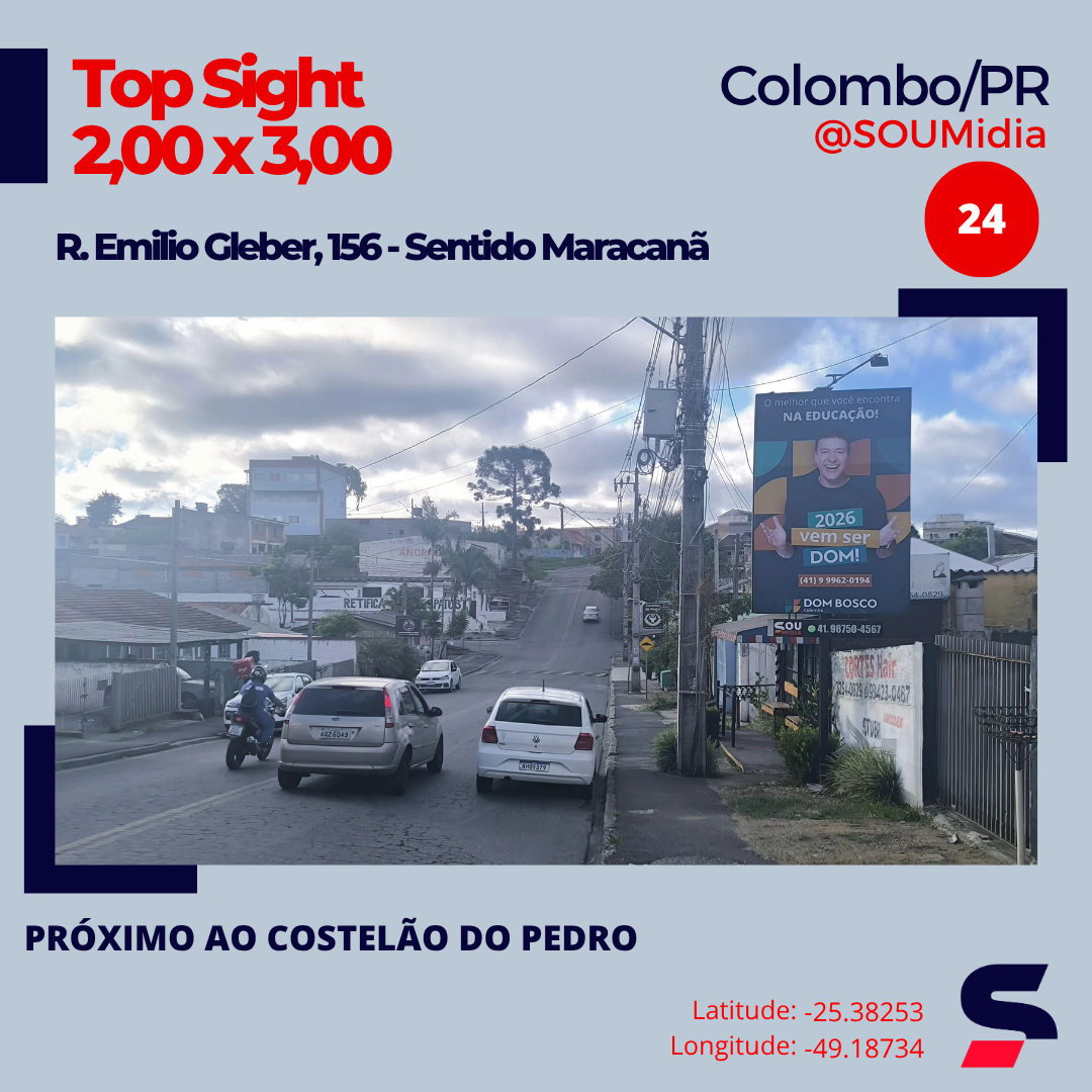 Painel SM-024 / SM-025 — R. Emilio Gleber, 156