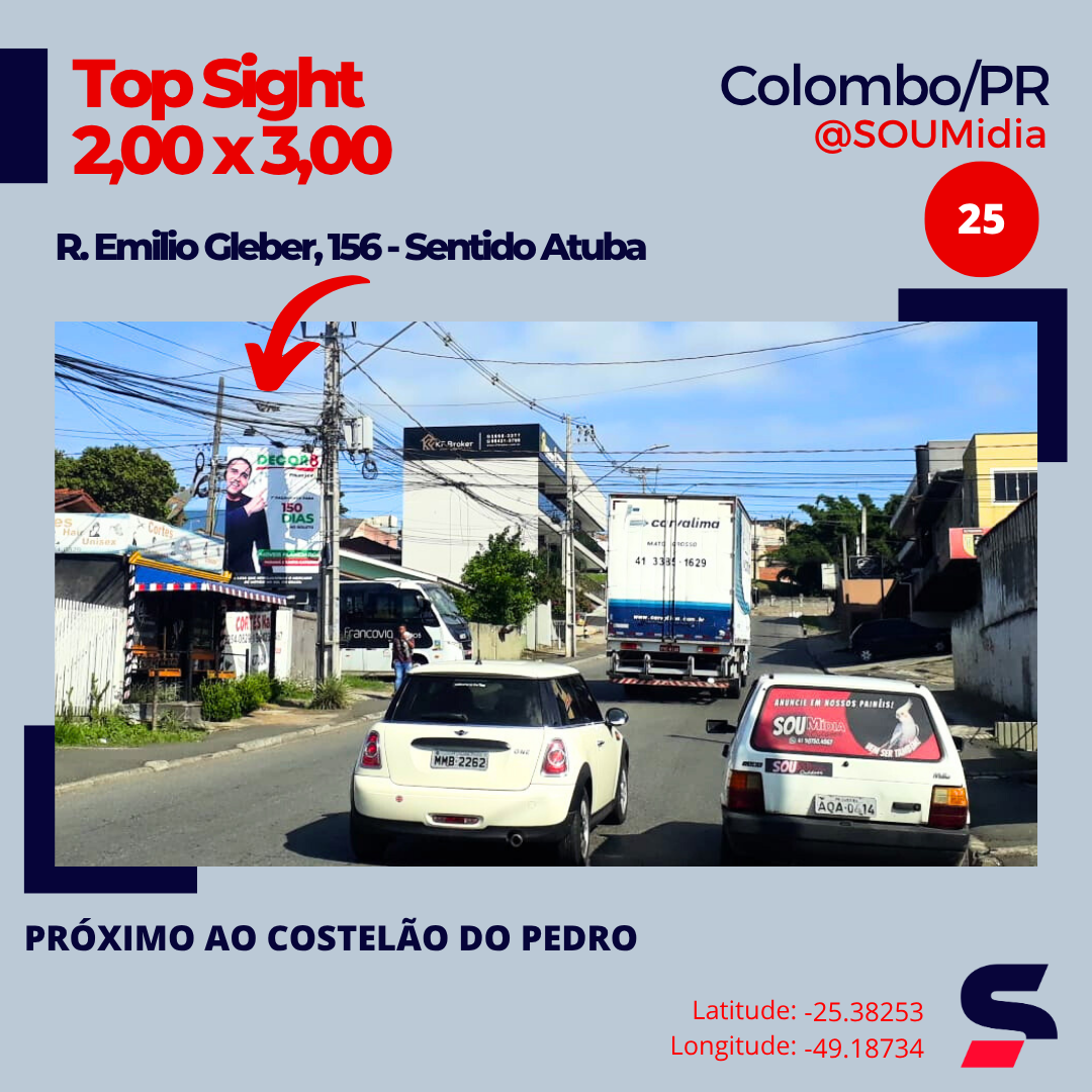 Painel SM-024 / SM-025 — R. Emilio Gleber, 156