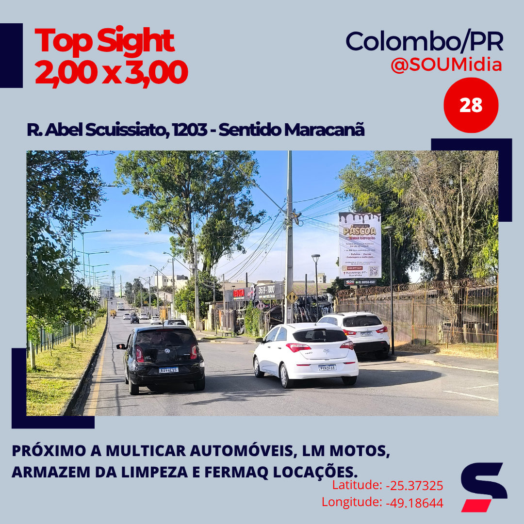 Painel SM-028 / SM-029 — Rua Abel Scuissiato, 1203