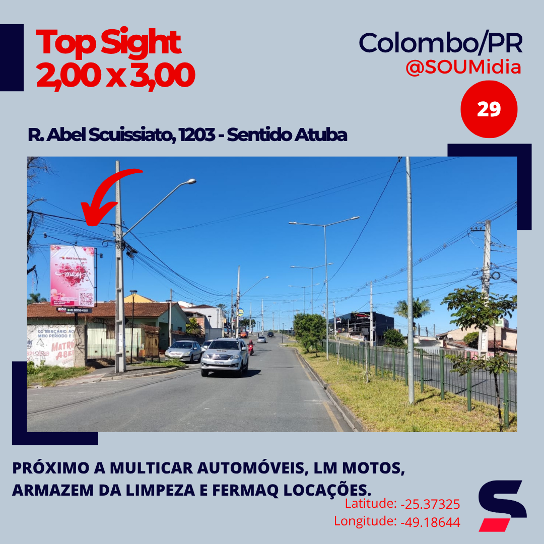 Painel SM-028 / SM-029 — Rua Abel Scuissiato, 1203