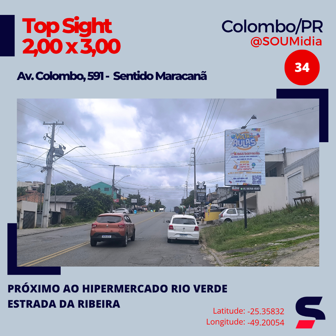 Painel SM-034 / SM-035 — Avenida Colombo, 591