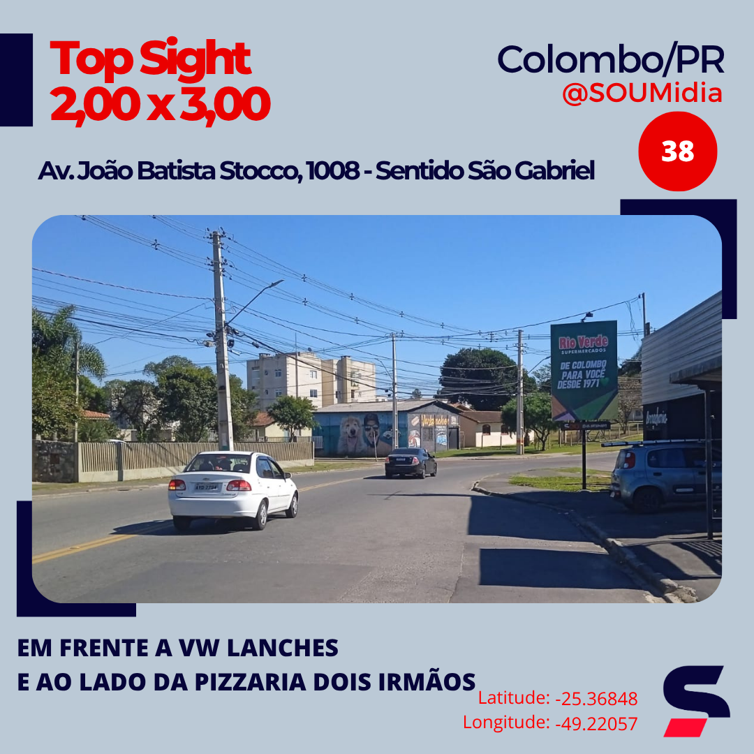 Painel SM-038 / SM-039 — Av. Pref. João Batista Stocco, 1008