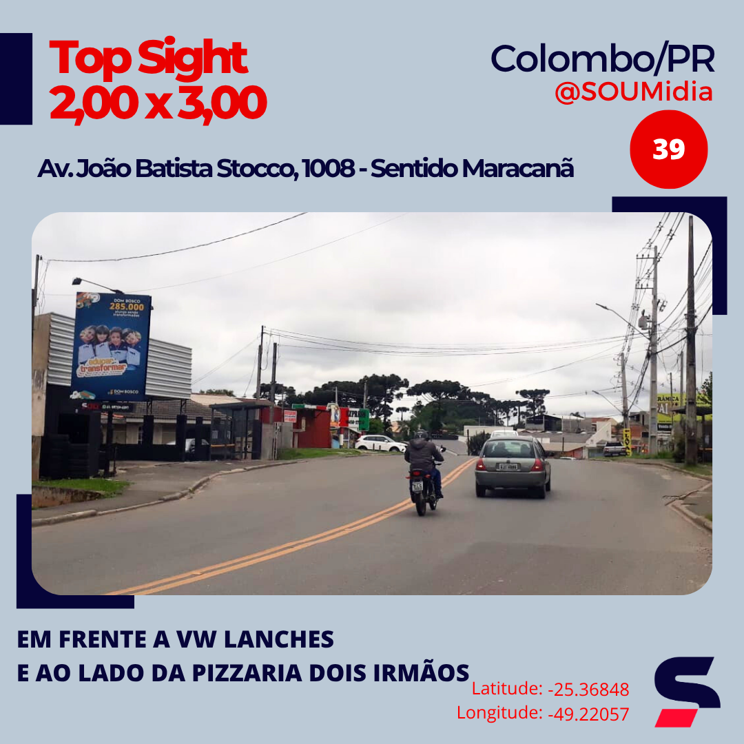 Painel SM-038 / SM-039 — Av. Pref. João Batista Stocco, 1008