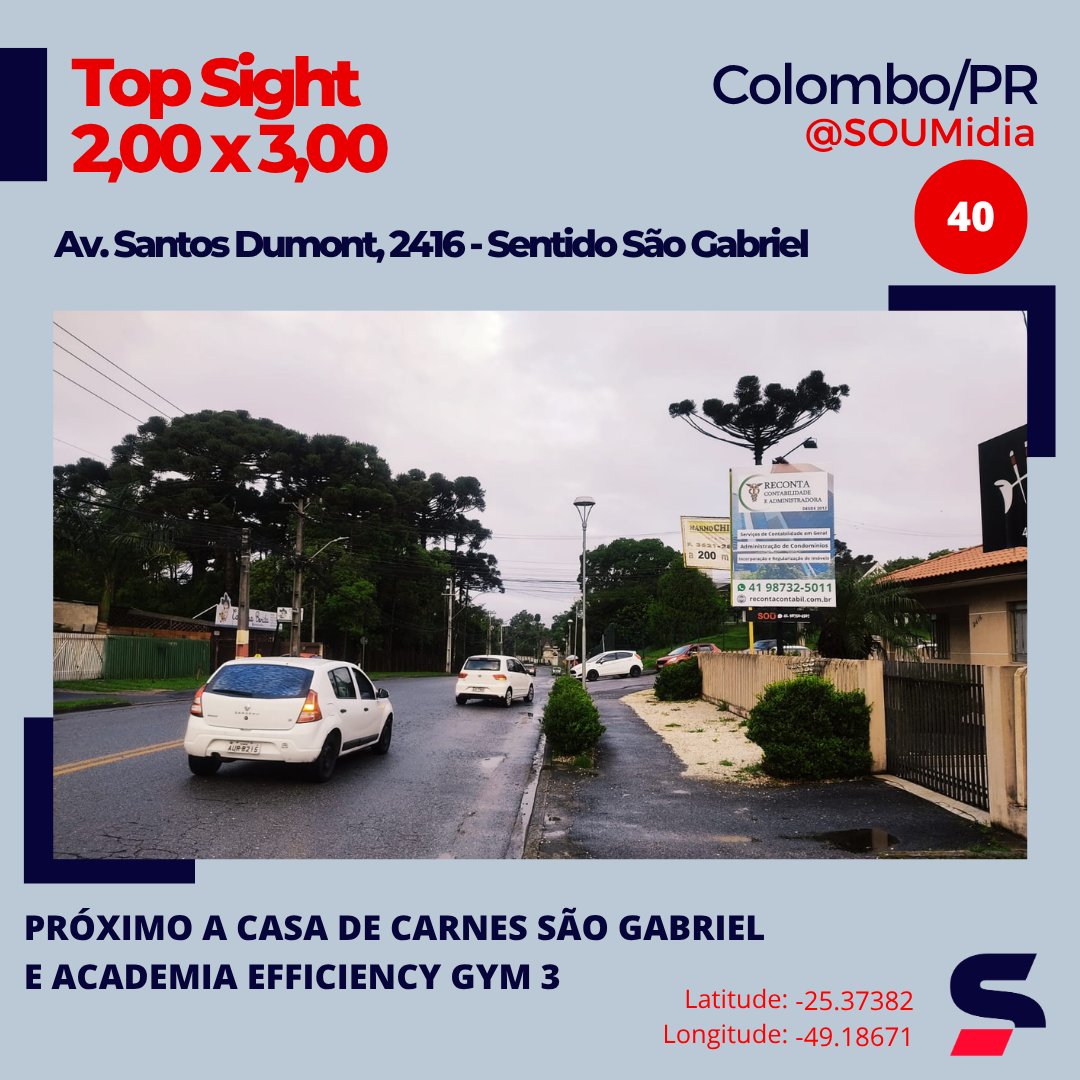 Painel SM-040 / SM-041 em Av. Santos Dumont, 2416