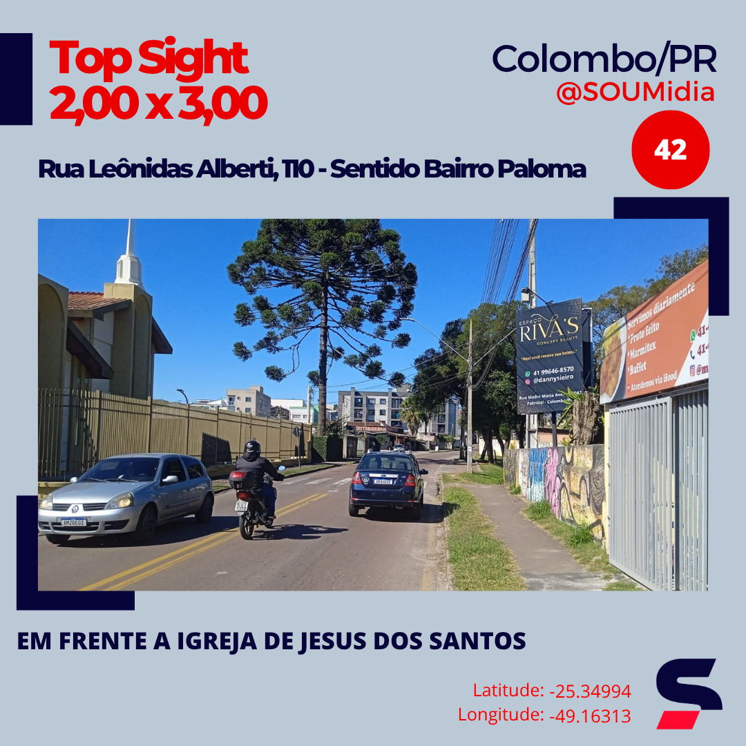 Painel SM-042 / SM-043 — Rua Leônidas Alberti, 110
