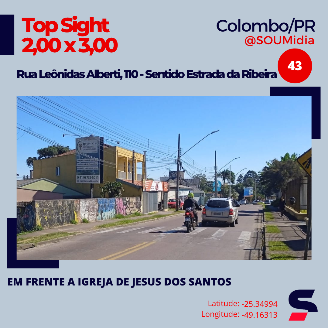 Painel SM-042 / SM-043 — Rua Leônidas Alberti, 110