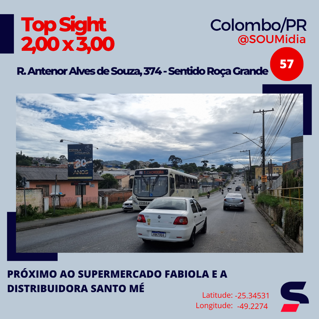 Painel SM-056 / SM-057 — R. Antenor Alves de Souza, 374
