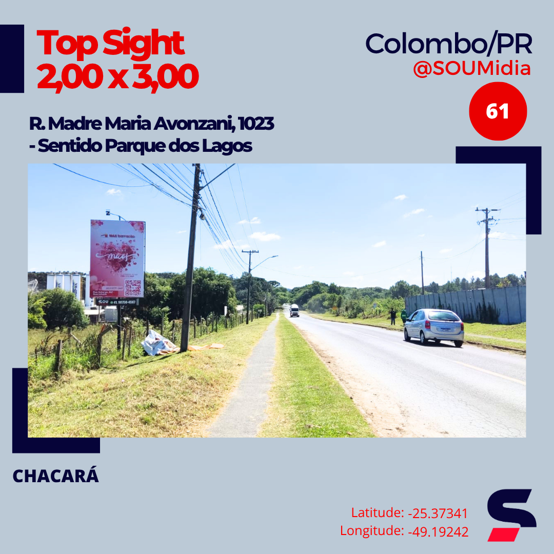 Painel SM-060 / SM-061 — R. Madre Maria Avonzani, 1023