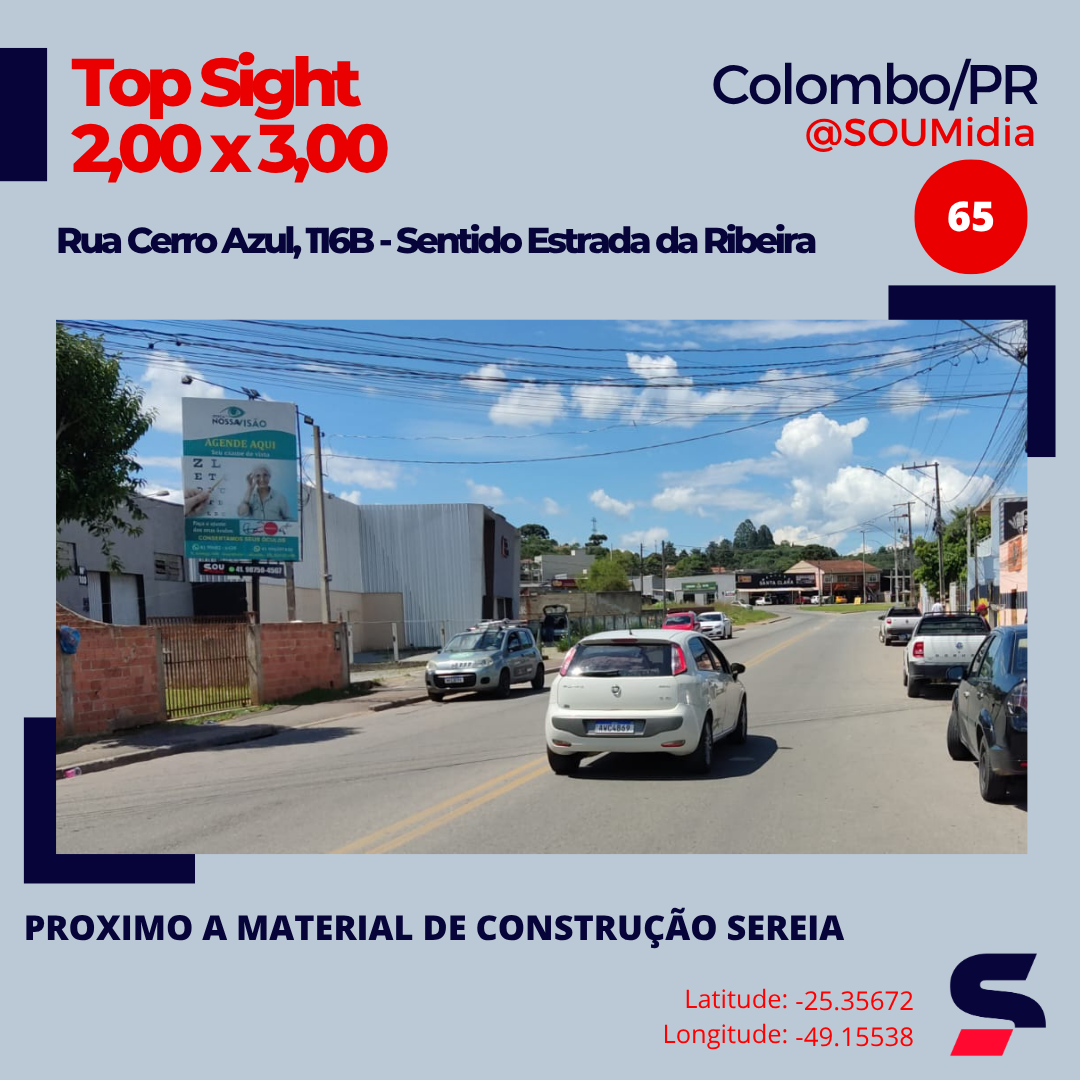 Painel SM-064 / SM-065 — Rua Cerro Azul, 116B